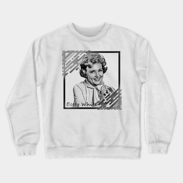 Betty White in Black & White Frame Concept Crewneck Sweatshirt by Mysimplicity.art